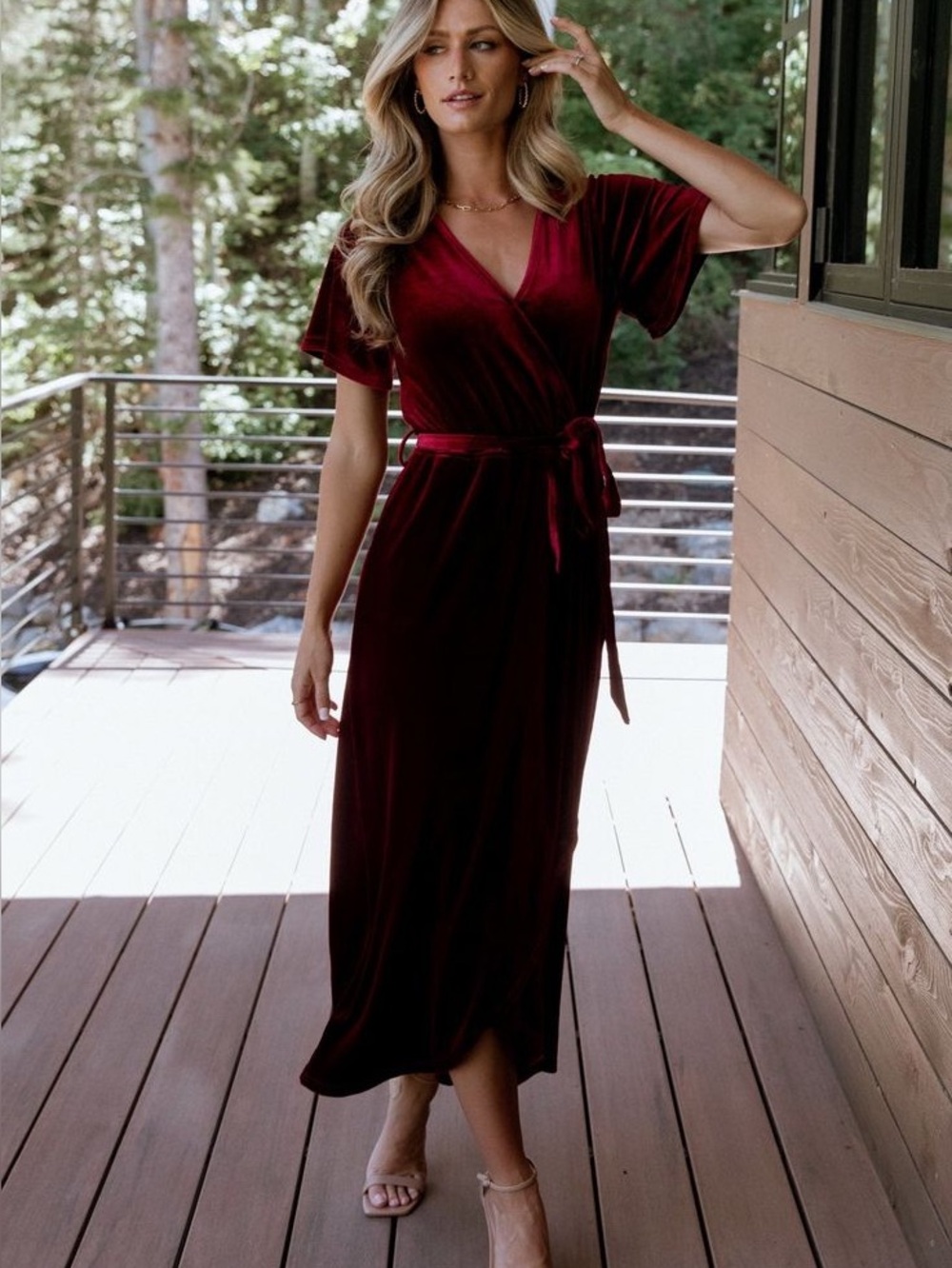 Baltic Born Nadine Velvet Midi Dress